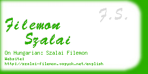 filemon szalai business card